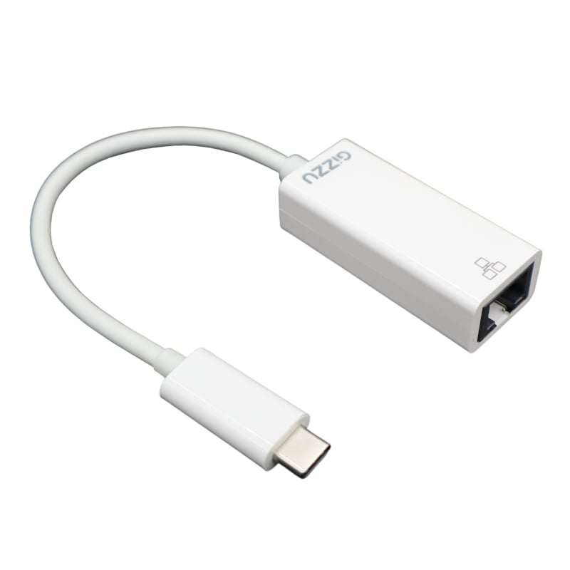 GIZZU USB-C to Gigabit Adapter Polybag - White - TecAfrica Solutions