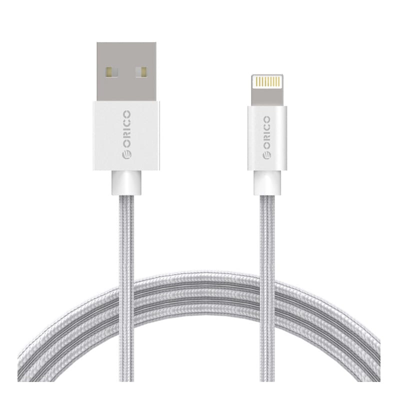 ORICO Lightning 1m Nylon Cable - Silver
