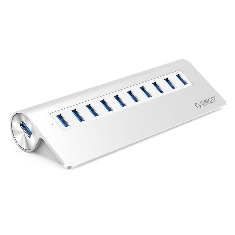 ORICO 10 Port USB3.0 Hub Aluminium - Silver