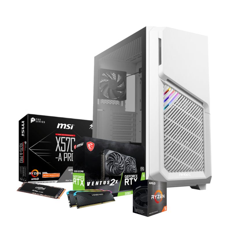 PCBuilder AMD Ryzen 5 5600X BARRICADE Windows 11 Antec Gaming PC