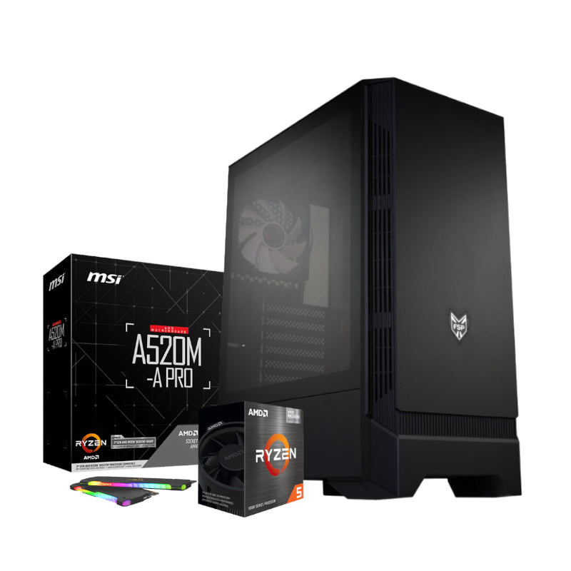 PCBuilder AMD Ryzen 5 5600G DEFENDER Windows 11 FSP Gaming PC