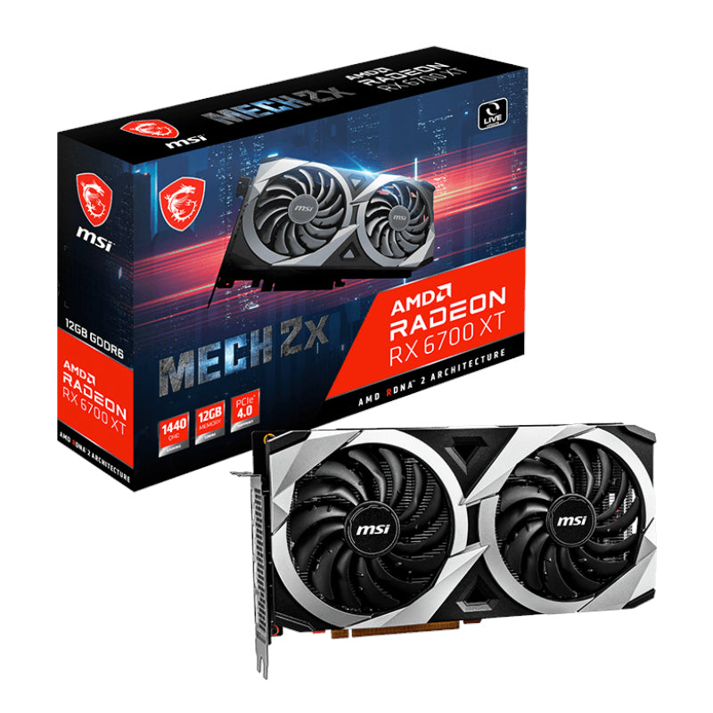 MSI Radeon RX 6700 XT Gaming Mech 2X 12GB GDDR6 192-BIT Graphics Card - TecAfrica Solutions
