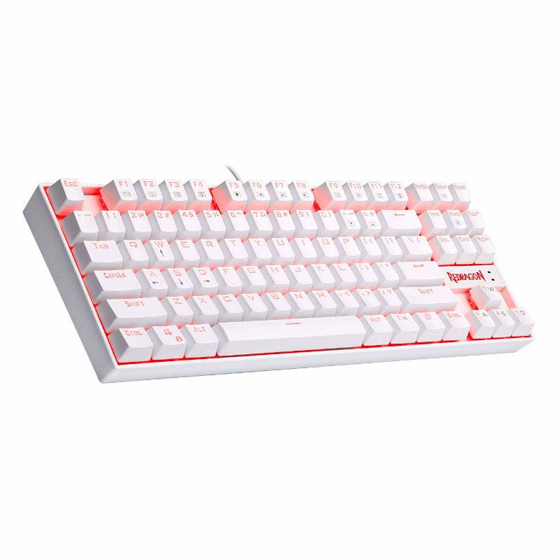 Redragon KUMARA Mechanical 87 Key|Red Backlit Gaming Keyboard - White