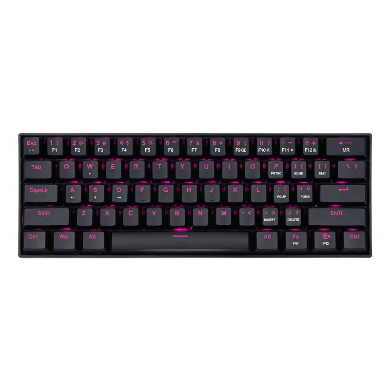 REDRAGON DRAGONBORN Wired Mechanical Keyboard Red LED 67Key Design - Black