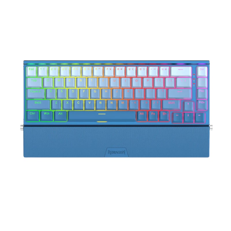 REDRAGON Shaco 68Key Grey|White KeyCap RGB Red Switch Gaming Mechanical Keyboard - White|Grey