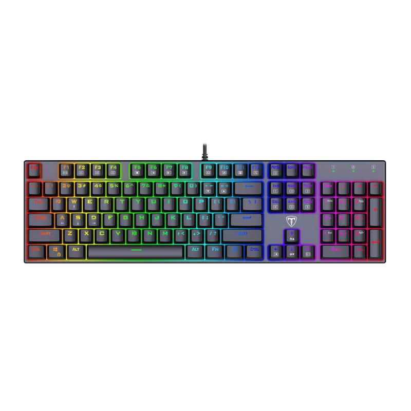 T-Dagger Frigate RGB Colour Lighting|150cm Cable|Alunium Body Design|Side Lighting|Blue Switch|Mechanical Gaming Keyboard – Black - TecAfrica Solutions