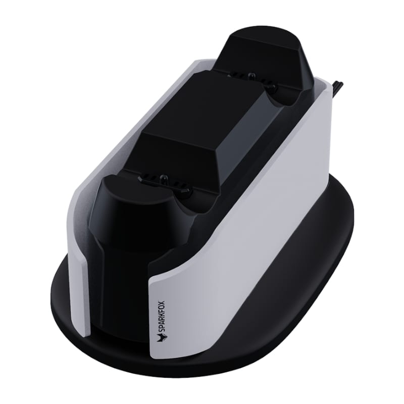 Sparkfox PlayStation 5 Design Dual Charging Dock - White/Black - TecAfrica Solutions