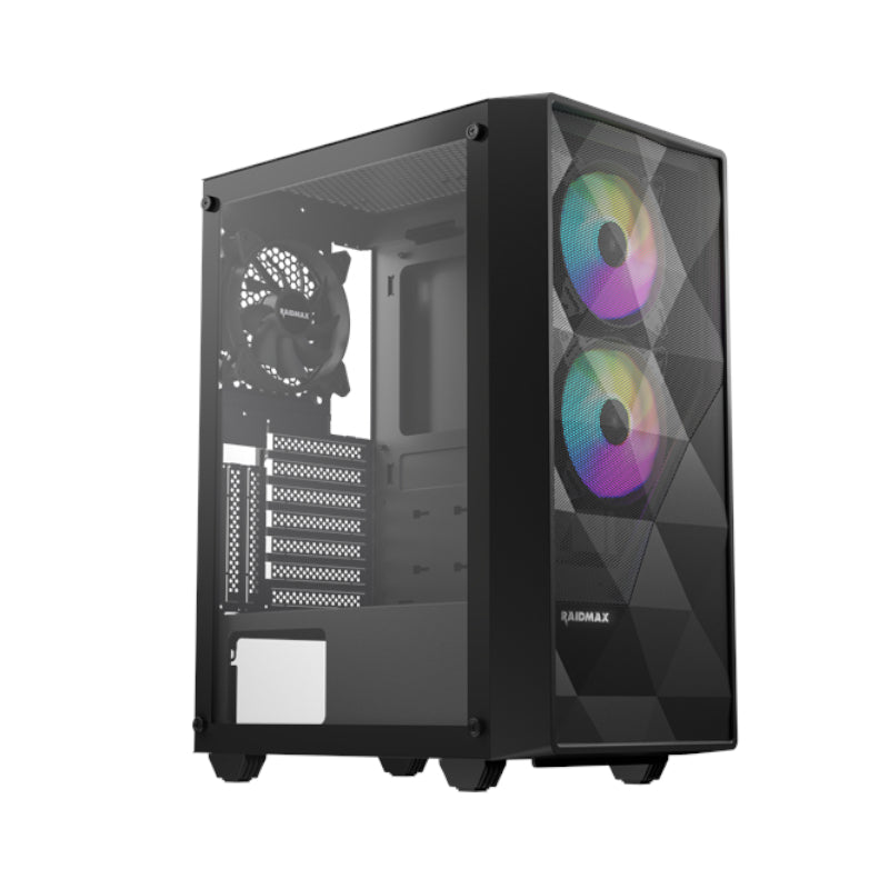 Raidmax X902TBF | ATX|Micro-ATX|ITX ARGB Mid-Tower Gaming Chassis - Black