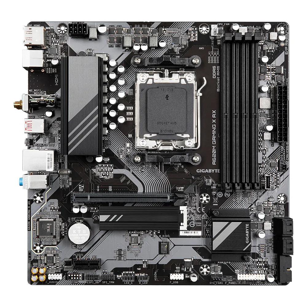 GIGABYTE AMD A620 Chipset for AMD AM5; 4x Dual DDR5; 1x M2; 1x HDMI; DP