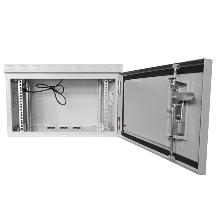 6U 450mm Deep Outdoor Cabinet with 2 fans