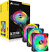 iCUE QL120 RGB 120mm PWM Triple Fan with Lighting Node CORE