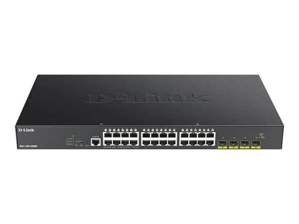 D-LINK 24 Ports 10/100/1000Mbps PoE + 4 Ports 10G SFP+ Smart Managed Switch
