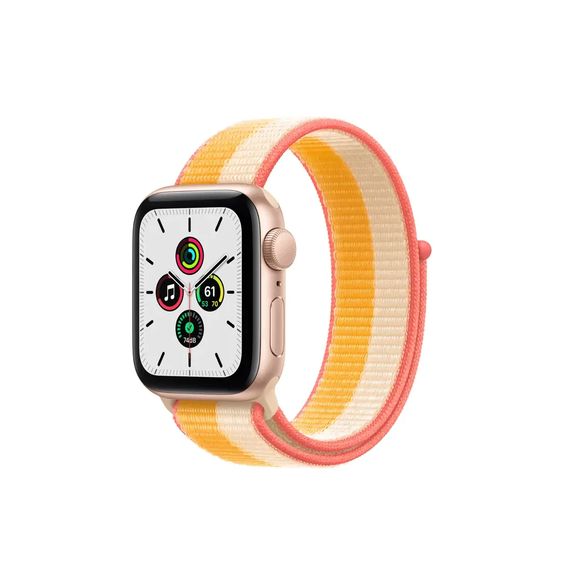 Watch SE GPS + Cellular 40mm Gold Aluminium Case With Maize/White Sport Loop
