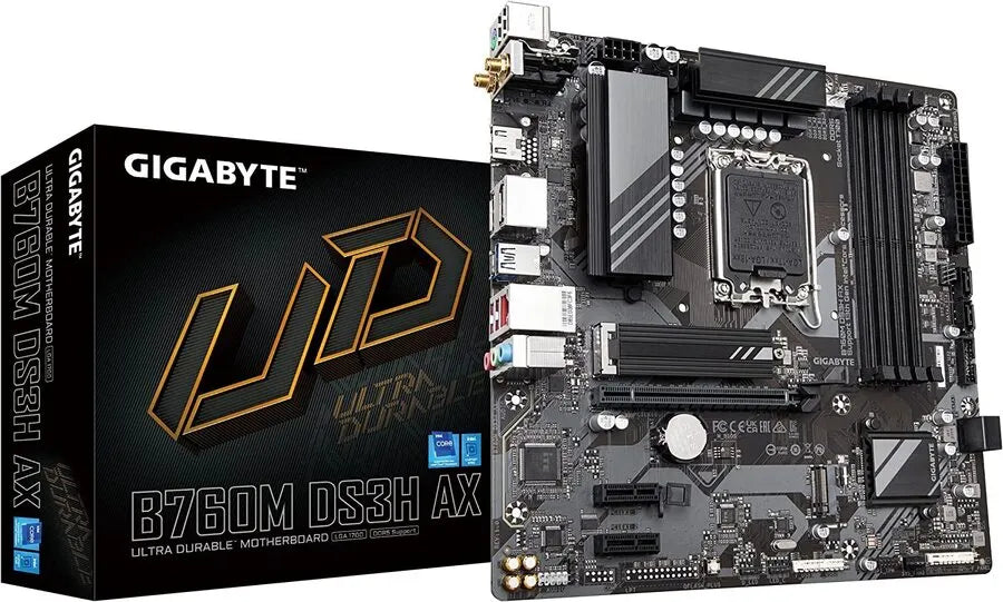 GIGABYTE IntelÂ® B760 Chipset for 12th/13th Gen LGA 1700; 4x DDR5; 2x M2; VGA/HDMI/DP x2; mATX. - TecAfrica Solutions