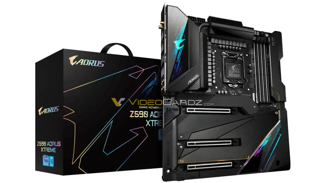 GIGABYTE Aorus Xtreme Intel® Z590 Chipset for 10/11th Gen LGA 1200; 4x DDR4; 3x M2 (1x Gen4); 2x Thunderbolt; WiFi+BT; HDMI; E-A