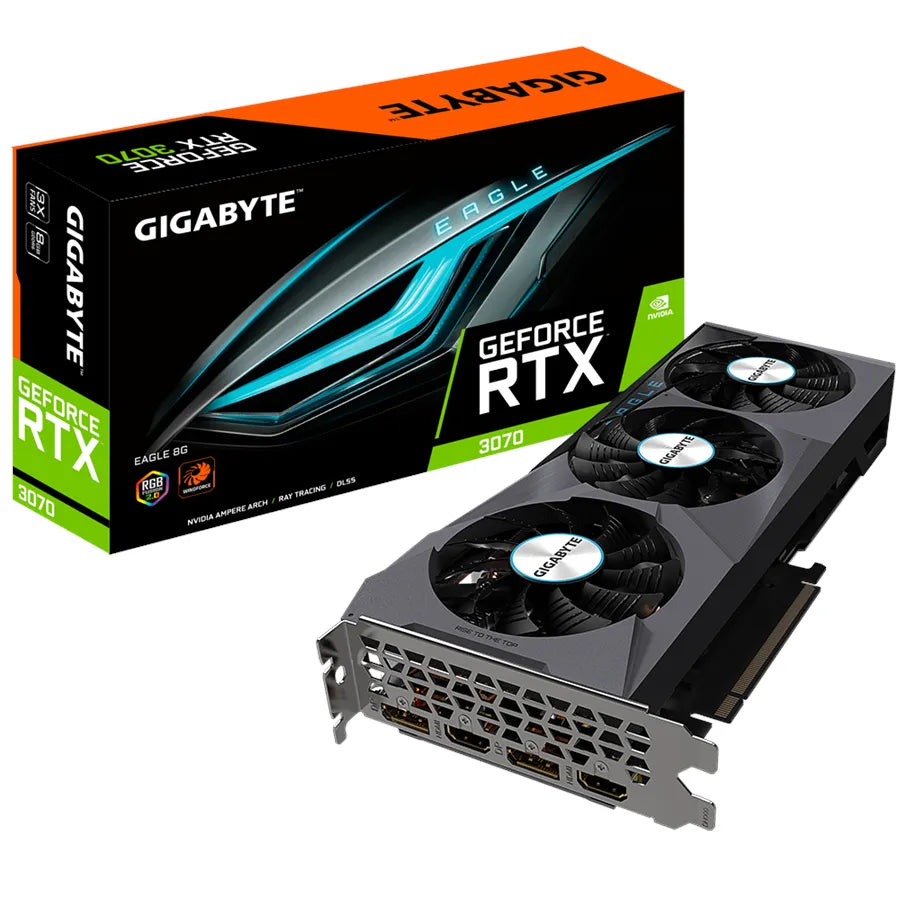 GIGABYTE nVidia RTX 3070 EAGLE - 8GB GDDR6 2xDP/ 2x HDMI 1.0