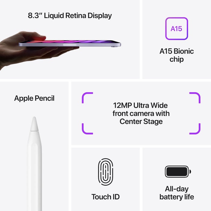 iPad mini (6th gen) Wi-Fi 64GB - Purple(PRE-ORDERS ONLY)