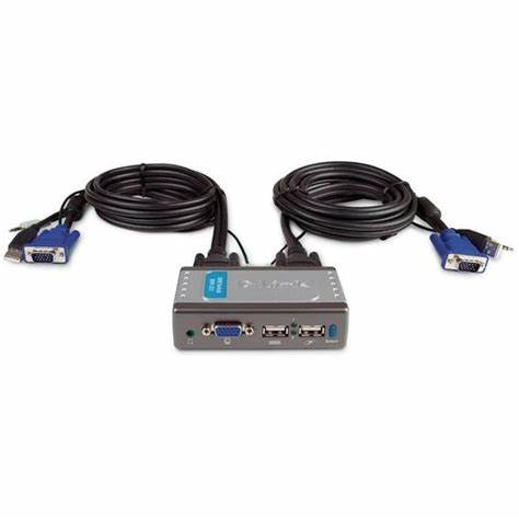 D-Link 2-Port KVM Switch with VGA and USB Port.