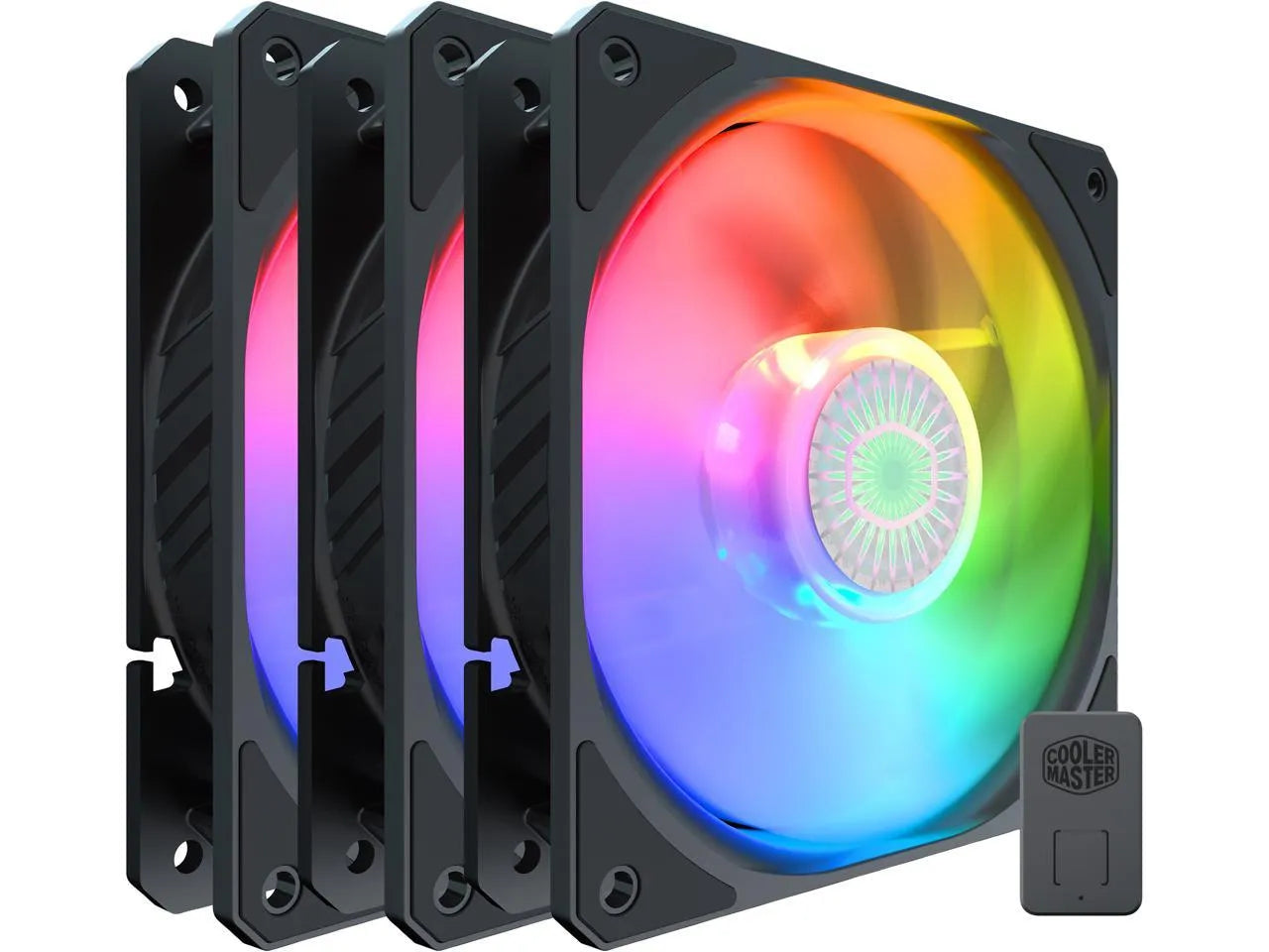 Cooler Master SickleFlow 120mm ARGB; New Blade Design; Enhanced Fan Frame; Sealed Bearing; 62CFM;3 PACK FANS - Controller incl