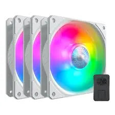 Cooler Master SickleFlow 120mm ARGB; New Blade Design; Enhanced Fan Frame; Sealed Bearing; 62CFM;3 PACK OF FANS; WHITE HOUSING - TecAfrica Solutions