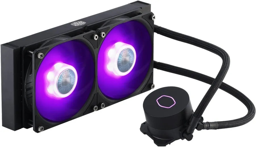 Cooler Master MasterLiquid ML240L V2 NON-RGB Liquid Cooler; 240mm Radiator; 2x 120mm AirBalance Fan