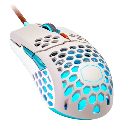 Cooler Master MM711 RGB Retro Ultra Light 53g Gaming Mouse; UltraWeave Paracord Cable; Pixart PMW3389 Sensor; PTFE Skates