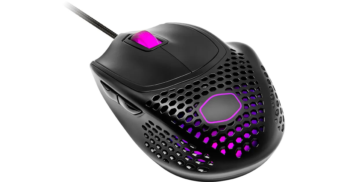 Cooler Master MM 720 Gloss Black; Ultra Light 53g Gaming Mouse; UltraWeave Paracord Cable; Pixart PMW3389 Sensor; PTFE Skates. - TecAfrica Solutions