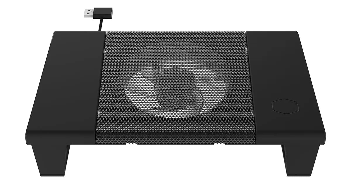 CoolerMaster Connect Stand; Support Networking devices Up to 295mm | Single 120mm Fan |  Anti Slip Feet | USB.