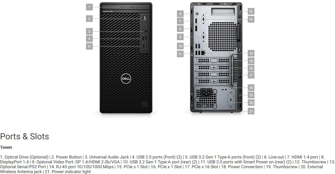 DELL OPTIPLEX 3080MT, Intel Core i3-10105 - TecAfrica Solutions