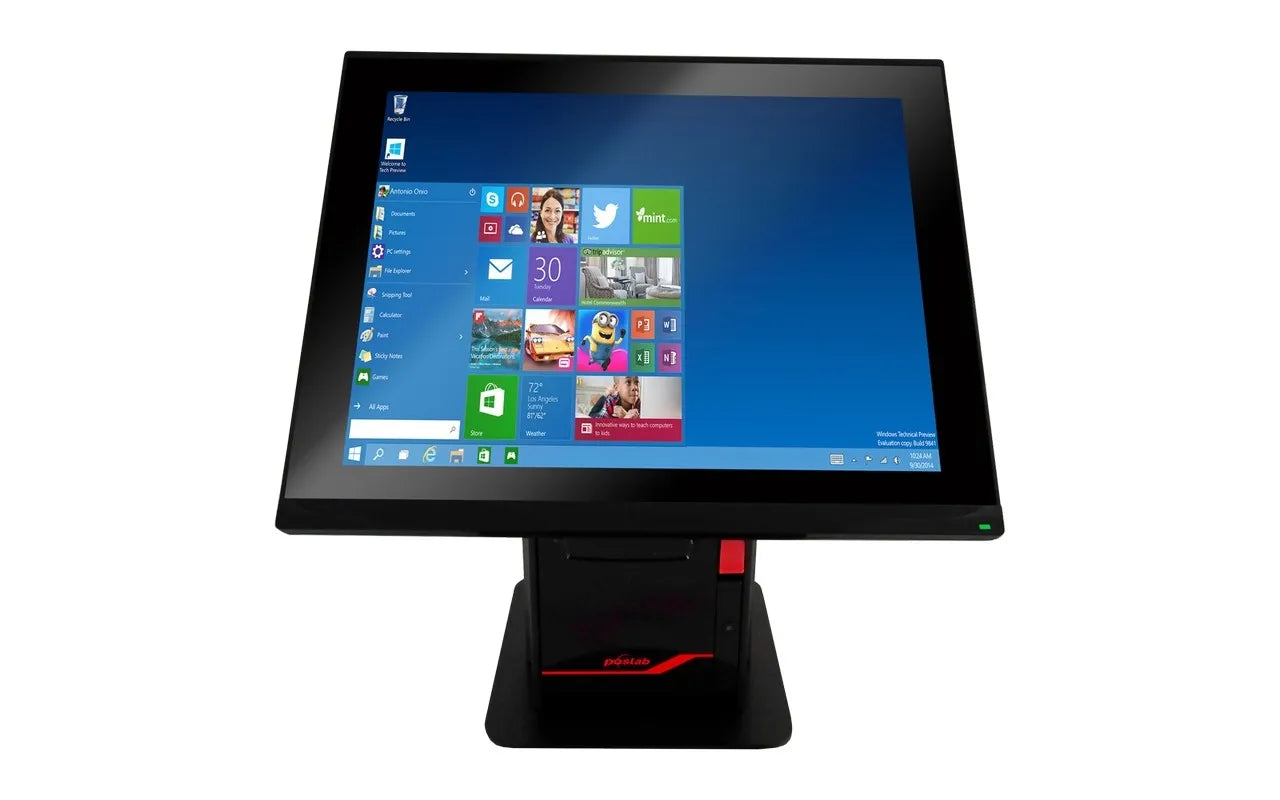 Poslab WavePOS 68i; 15'' 220nits 1024x768 PCAP Touch; Intel J1900 Quad Core 1.9 GHz CPU; 128GB SSD; 4GB RAM; 2 Year Warranty