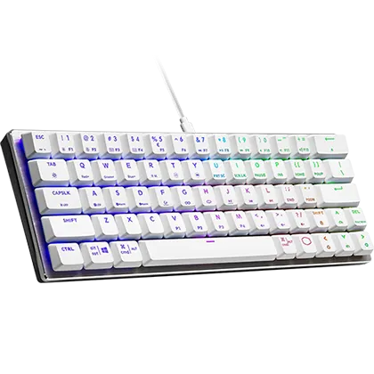Cooler Master SK620 ARGB Keyboard; White; TTC Low Profile Red Mechanical Switches