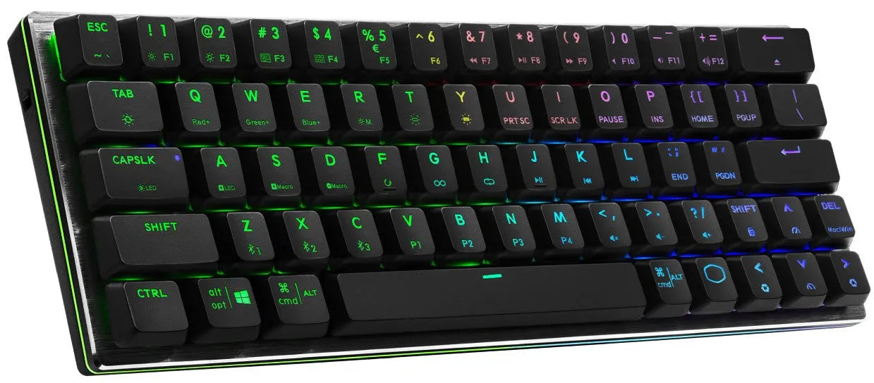 Cooler Master SK622 RGB Bluetooth/Wireless Keyboard; Brushed Aluminum; 60% Portable Layout; MX Low Profile Mechanical