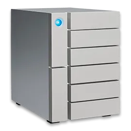 Seagate LaCie 6big Thunderbolt™ 3; 84TB; RAID; Daisy chain dual 4K displays or 1 single 5K display; USB-C; USB 3.1; SILVER