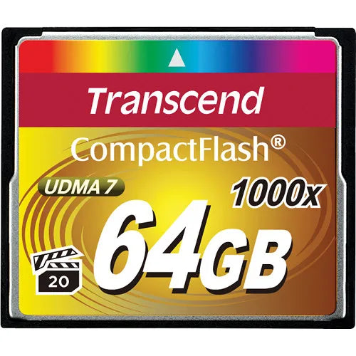 TRANSCEND 64GB COMPACT FLASH 1000X