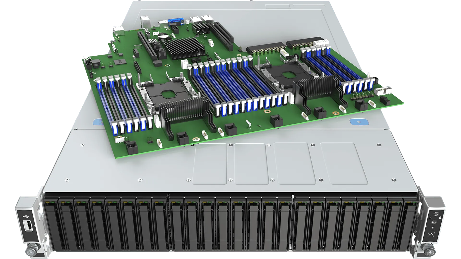 Intel Server System VRN2208WFAF83R; 2 x Xeon Gold 6230; 1 x S4510 480GB SSD; 12 x Optane P4800x 375GB; QP 10GBe SFP+; 16 x 32GB - TecAfrica Solutions